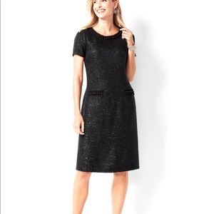 Talbots TWEED AND PEARL SHIFT DRESS
